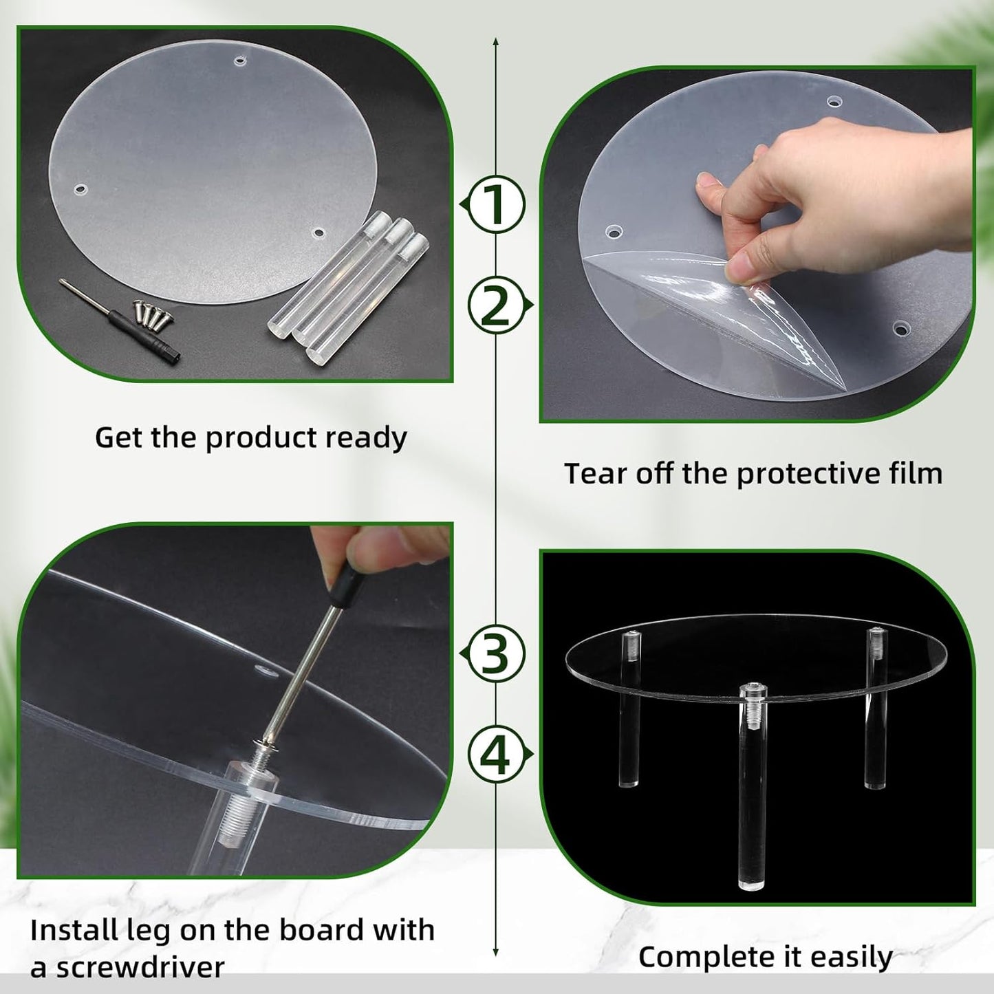 2 Pcs Clear Drink Dispenser Stand, Fit Max 7.87 Inch Diameter of Glass Beverage Dispenser, Acrylic Plant Stand for Parties and Events ( Height: 9.8cm/4"