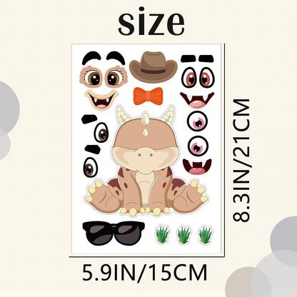 24 Sheets Cupcake Make a Face Sticker Sheets for Kids Todders Activities, Make Your Own Stickers for Kids Birthday Party Favor Supplies Craft