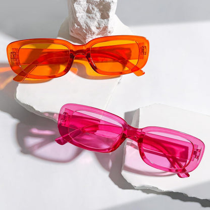 SUNOVELTIES 10 Pack Rectangle Sunglasses for Women Retro Narrow Square Glasses 90s Aesthetic Vintage Eyewear Uniex Adult
