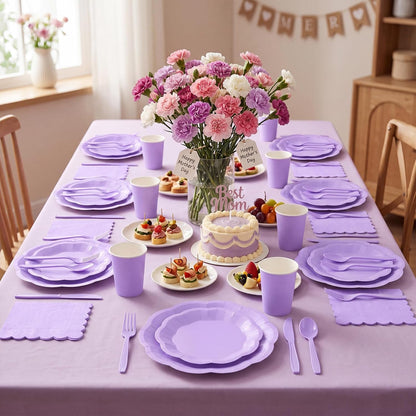 NatNarr 175 Pcs Sage Green Plates and Napkins Set, 25 Guest Sage Green Party Supplies Include Scalloped Paper Plate Napkin Cup Forks Knives Disposable Plastic Cutlery for Wedding Baby Shower Birthday