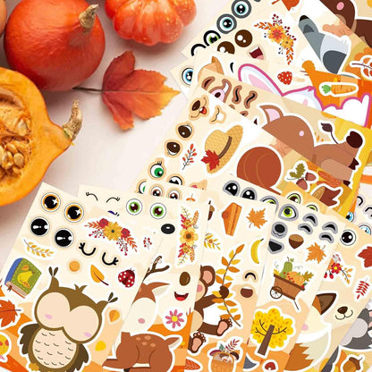 24 Sheets Make a Face Stickers for Kids Toddlers, Make Your Own Animal Mix and Match Sticker Sheets with Sea Animals Horses Dinosaurs Unicorns for Kids Crafts Party Favors Goodie Bags Stuffers