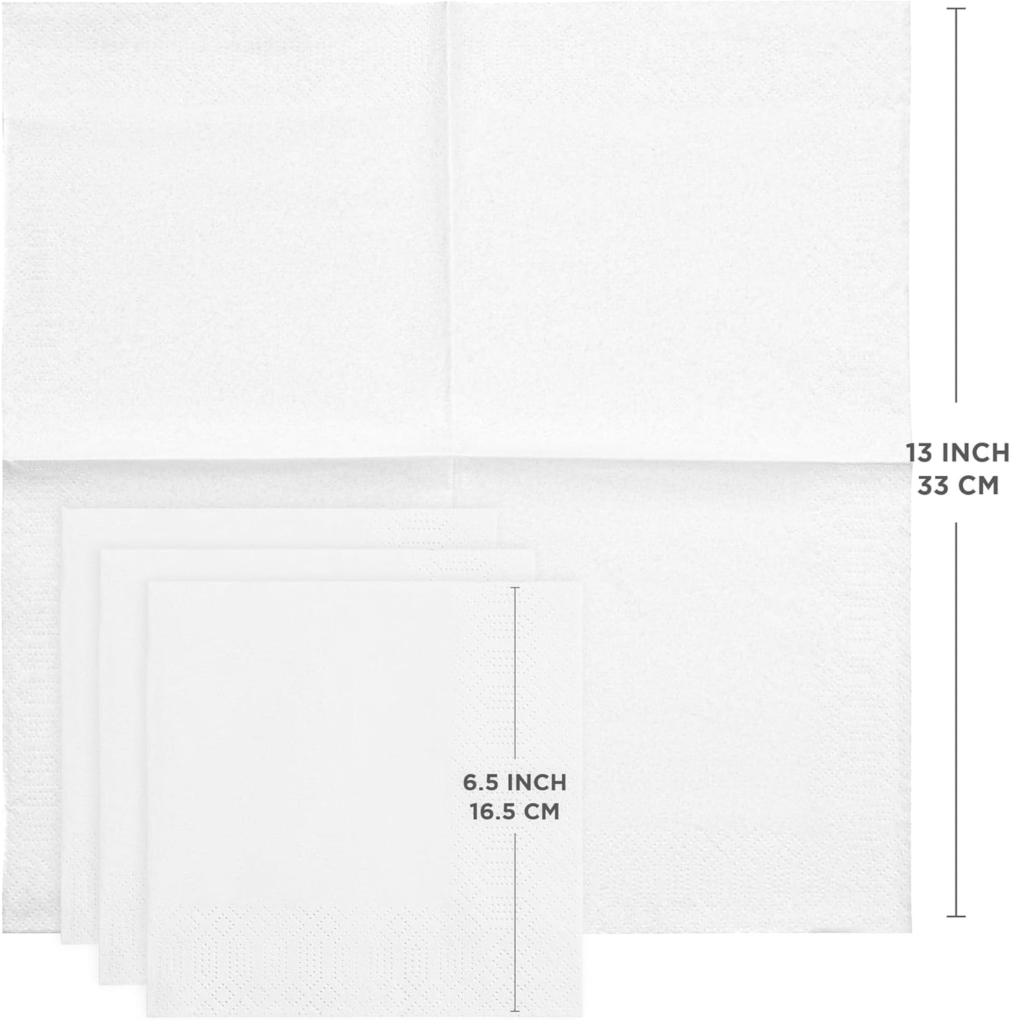 Black Beverage Napkins (300 Count) 2-Ply Disposable Cocktail Napkins for Bar, Weddings, Parties, Events, Premium Quality and EU Made