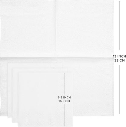 Black Beverage Napkins (300 Count) 2-Ply Disposable Cocktail Napkins for Bar, Weddings, Parties, Events, Premium Quality and EU Made