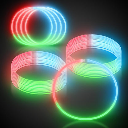 Windy City Novelties 22” Glow Stick Necklaces – 50 Pack for Summer Parties, Camping & July 4th Celebrations (Purple)