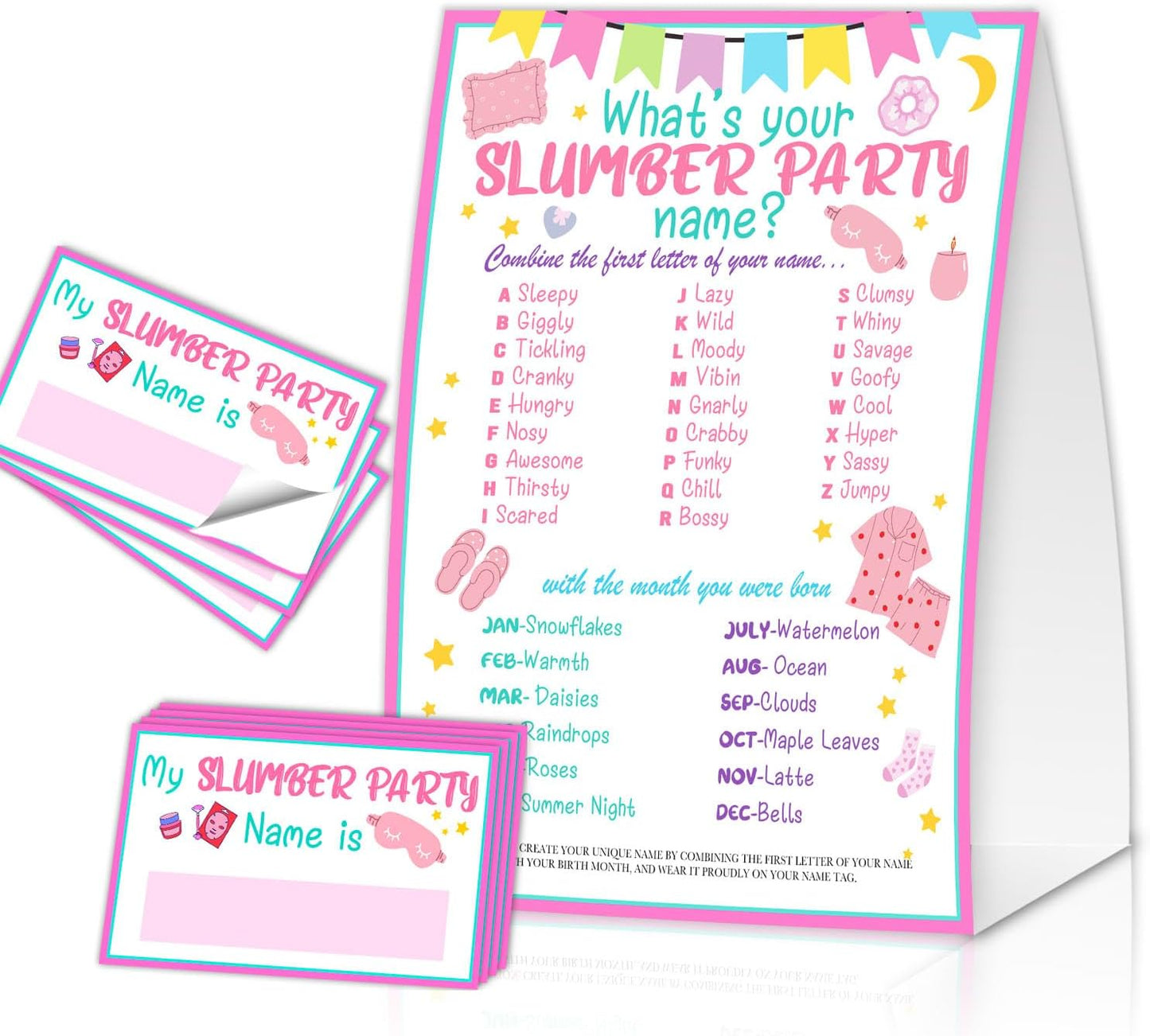 Gamer Birthday Party Decorations, Funny Video Game Party Night Favors Set,What's Your Gamer Name Perfect for Birthday Party Baby Shower Activities(31pcs)
