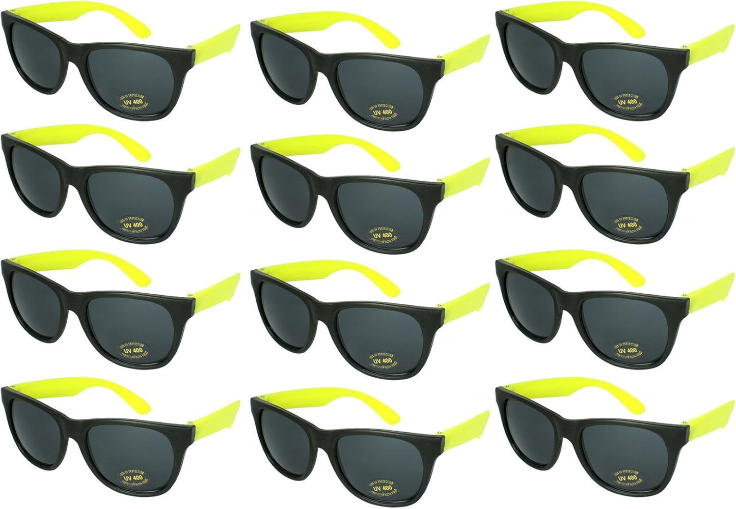EDGEIWEAR 80s Neon Party Sunglasses for Adult Party Favors with CPSIA certified-Lead(Pb) Content Free