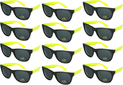 EDGEIWEAR 80s Neon Party Sunglasses for Adult Party Favors with CPSIA certified-Lead(Pb) Content Free