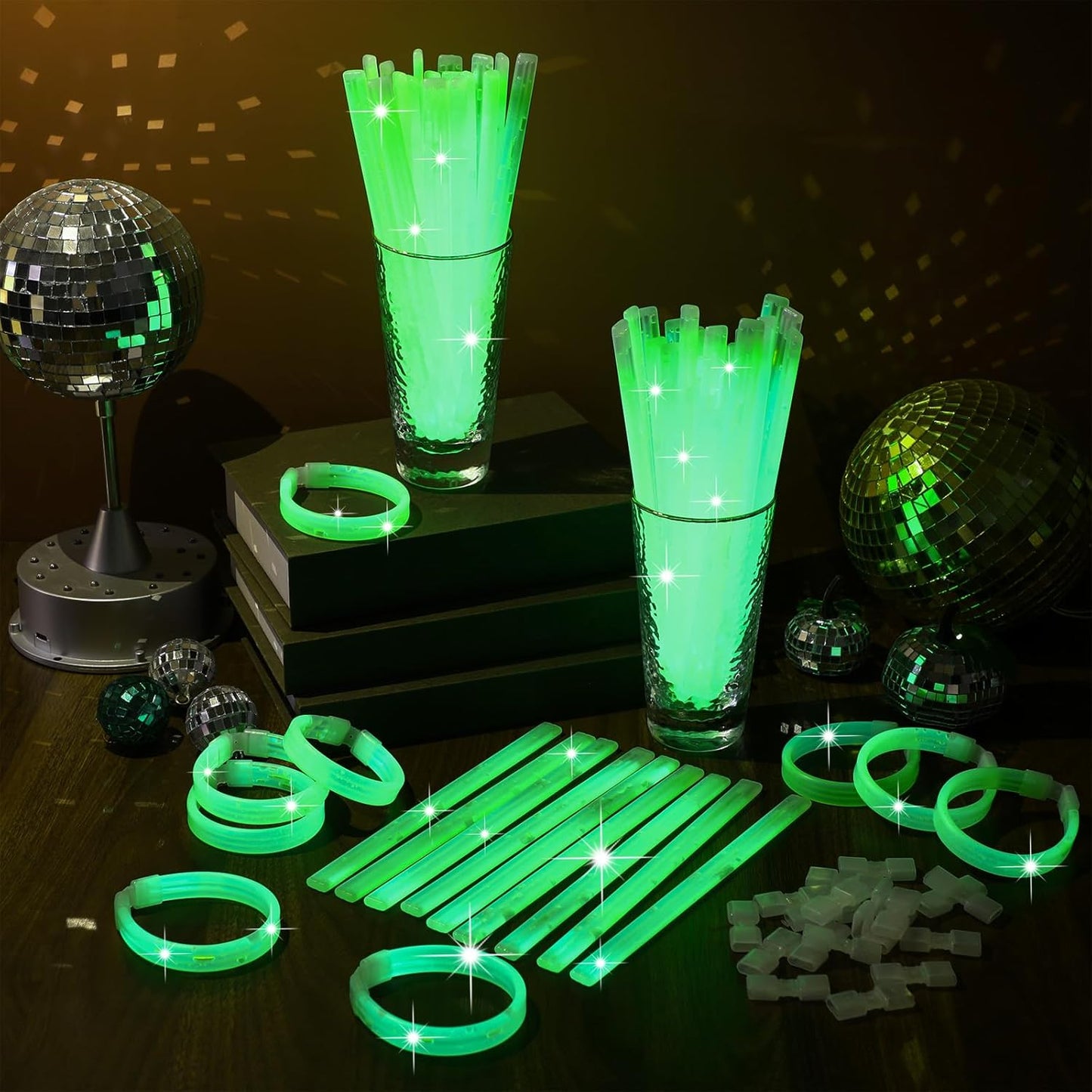 Kigeli 60 pcs Glow Sticks with Connectors Party Favors, 9" Glow Wristbands in The Dark Party Supplies for Carnival, Easter, Halloween, and Music Festival Supplies