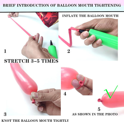 LXZFCRG Long Balloons with Pump, Premium Latex Twisting Balloons animal kit, Birthday Gifts for Girls and Boys Arts and Crafts Pastel Color 100Pcs