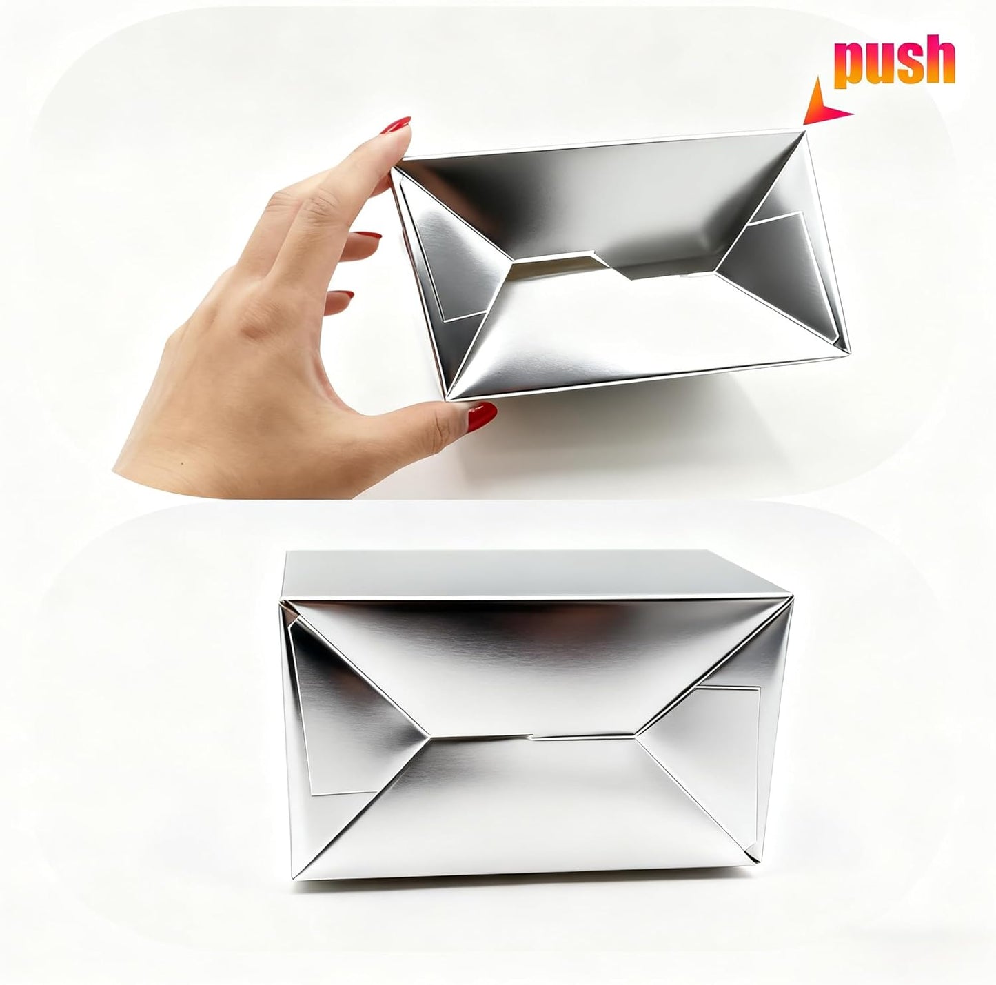 XAGLVV 24 Pack White Paper Gable Boxes,6.2 Inch Candy Boxes with Handle, Snack Party Favor& Gift Cookie bags for kids Birthday,Wedding, Baby Shower, Graduation.