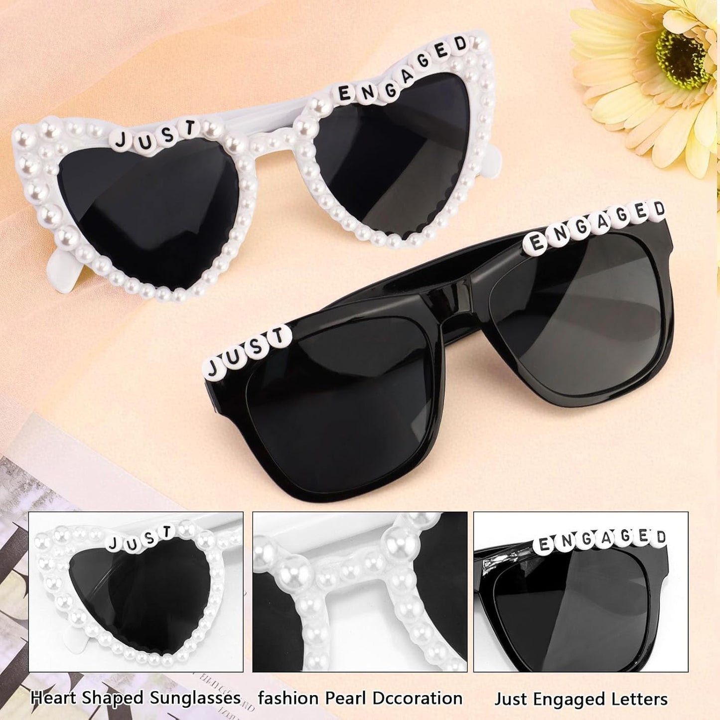 Engagement Party Decorations Just Engaged Sunglasses for Engagement Decor Just Engaged Party