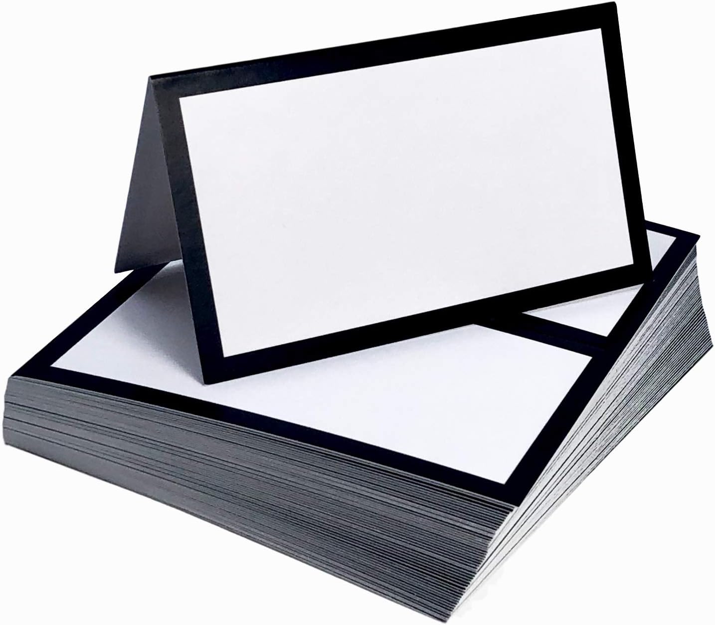 Tented Place Cards - 50 pack - Folded Place Cards are ideal for Wedding Placecards, Buffet food label, Banquet tables, Cocktail Parties, and Name Cards. Made of 14 pt. Matte Card Stock.