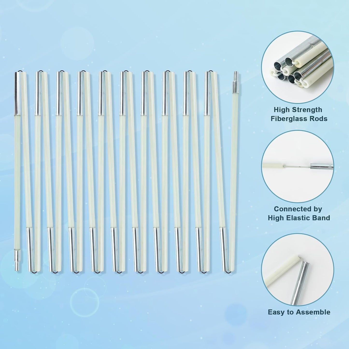 AXHJ Balloon Arch Kit, 7.4FT High&10FT Wide Adjustable Glass Fiber Balloon Arch Stand Frame with Bases and Water Bag DIY Party Wedding Birthday Baby Shower Decorations, Black