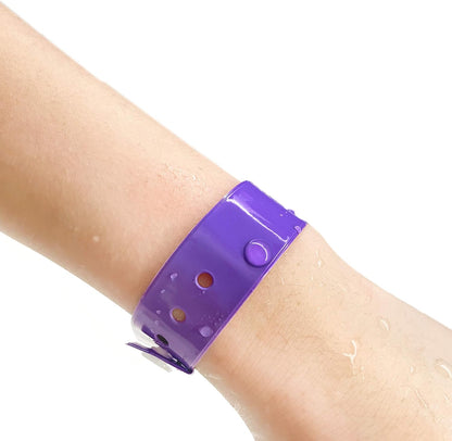 Ouchan Plastic Event Wristbands Neon Green- 100 Pack Vinyl Wristbands for Party