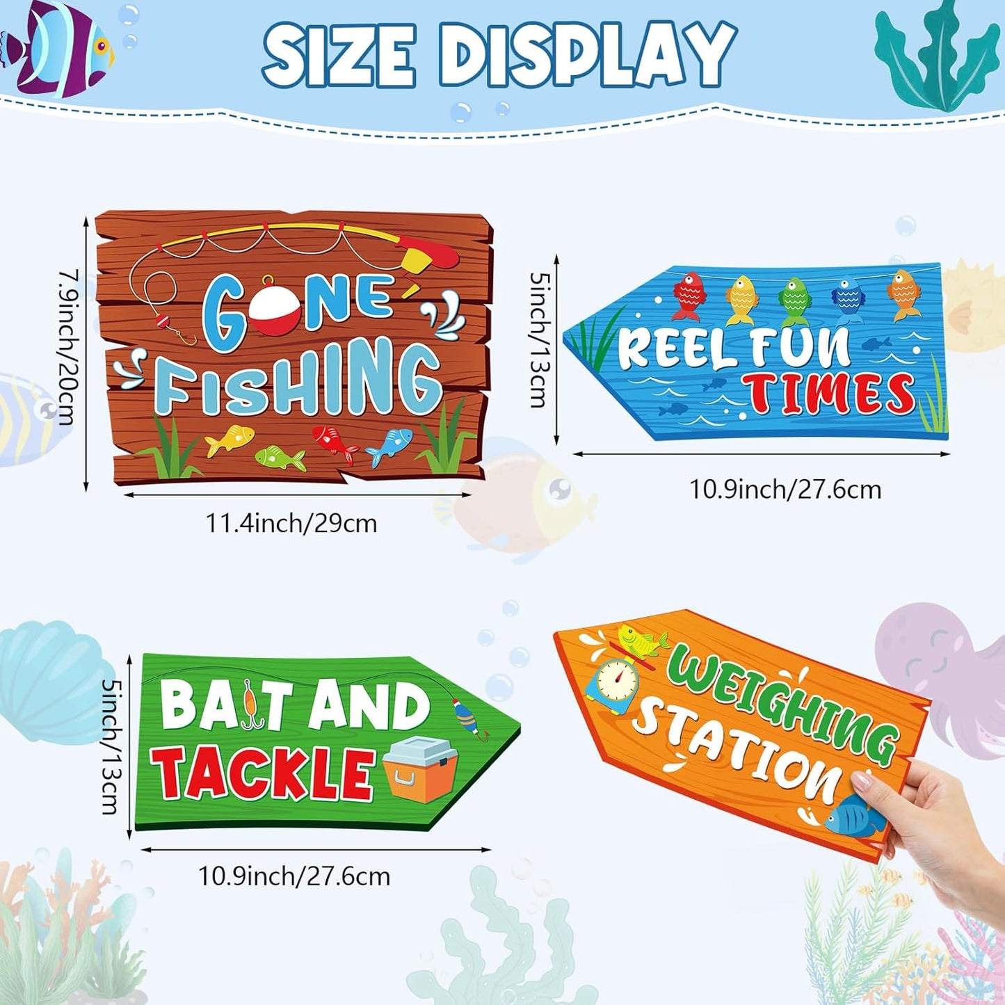 20 Pcs Luau Party Decorations Welcome Sign Summer Hawaiian Directional Signs Tropical Hawaiian Themed Birthday Decorations Luau Tiki Party Supplies with 2 Sheet Letter Stickers