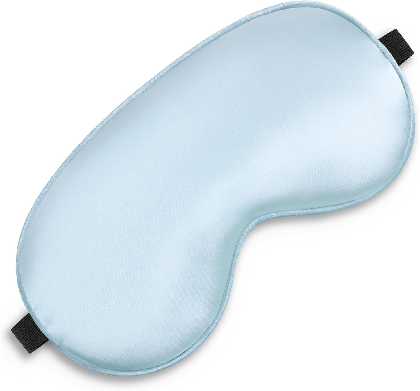 Silk Eye Mask with Adjustable Strap, Satin Blackout Sleeping Mask for Men&Women, Comfortable Blindfold Eyeshade for Night Sleep(Blue)