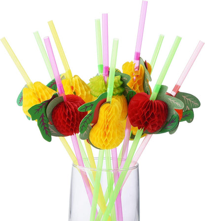 ALINK 50 Umbrella Parasol Drinking Straws, Hawaiian Beach Cocktail Luau Party Decorations Supplies