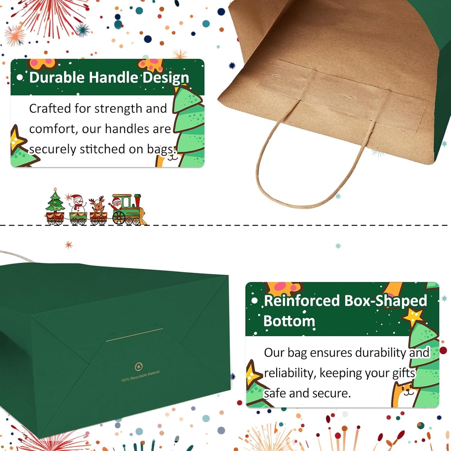 BagDream Kraft Paper Bags 25Pcs 5.25x3x8 Inches Small Paper Gift Bags with Handles Bulk for Party Favor, Retail, Merchandise, Black Gift Sacks