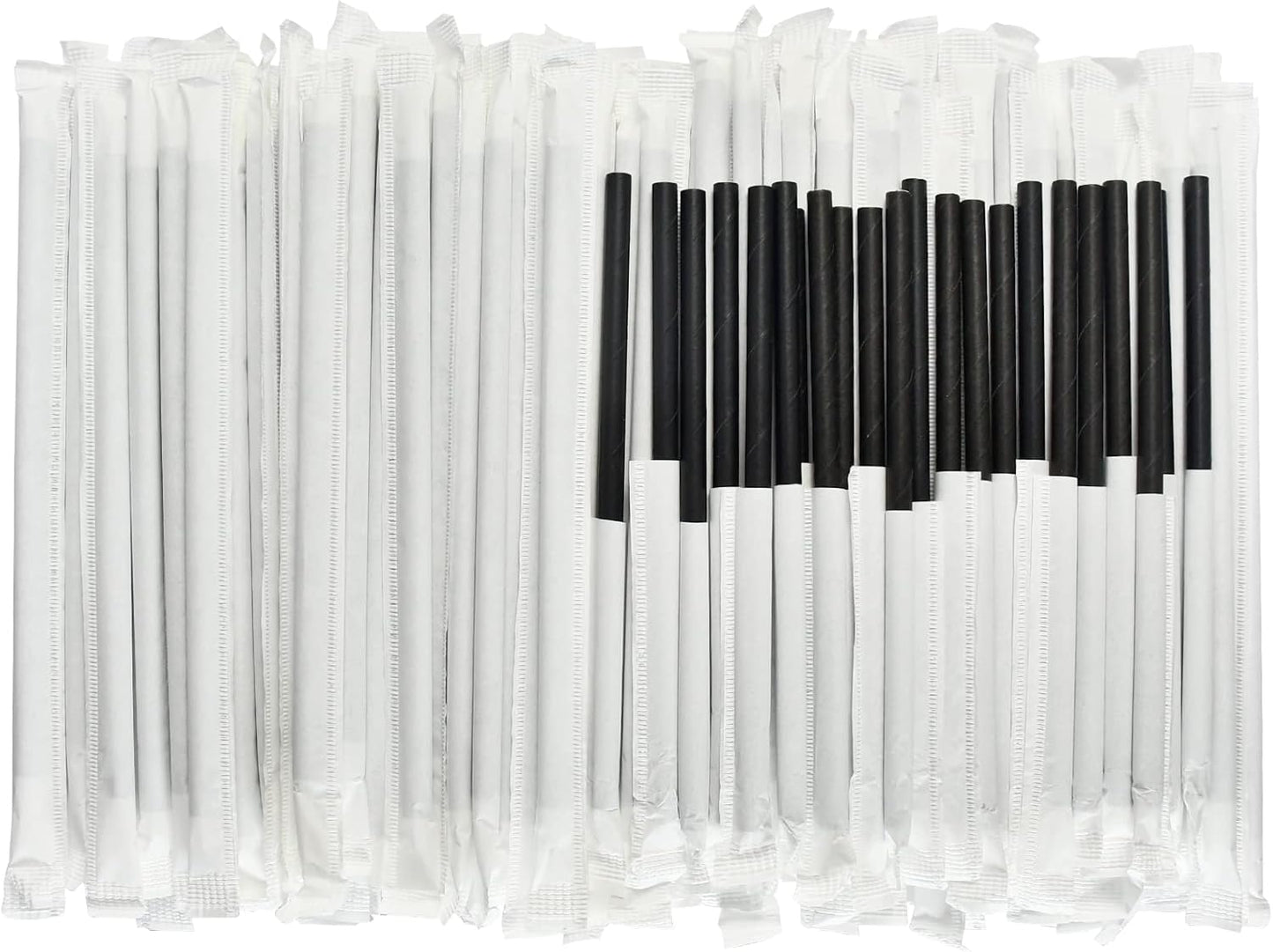 5.75 inch Orange Paper Cocktail Straws, Short Disposable Drinking Straws 500 Counts, Unwrapped - Compostable