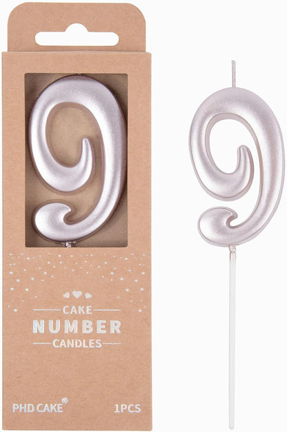 PHD CAKE 2.76 Inch Elegant Gold 1 Number Birthday Candles, Gold Number Candles, Cake Number Candles, Party Celebration