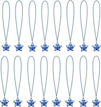 16 Pack Light Up Necklaces Flashing Star Bead Necklaces Glow In The Dark Party Supplies for Weddings Birthday Valentines Mardi Gras July 4th Halloween Christmas