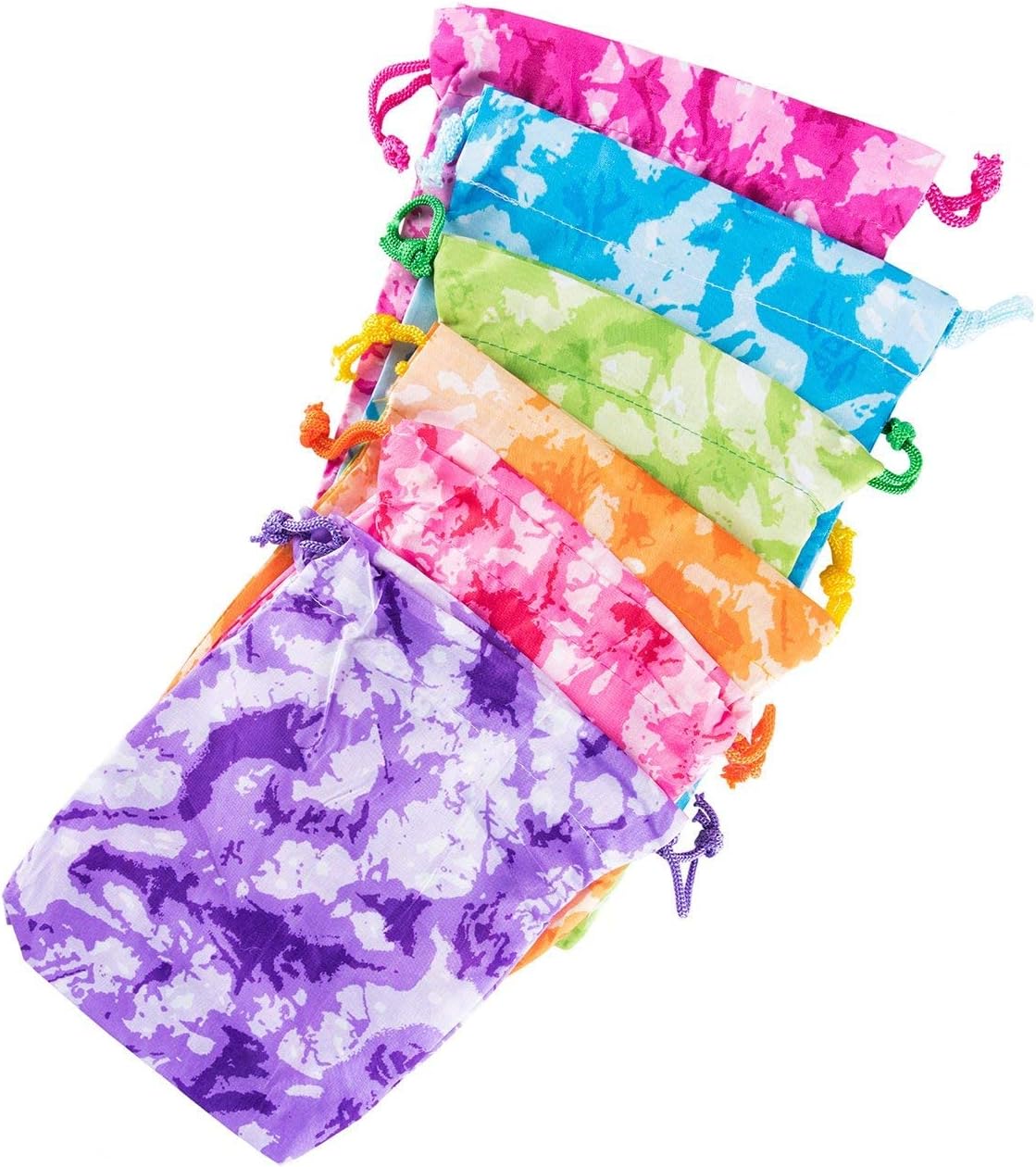 Super Z Outlet Tie-Dye Camouflage Drawstring Bags Party Favors, Arts & Crafts Activity 7"x10" (12)