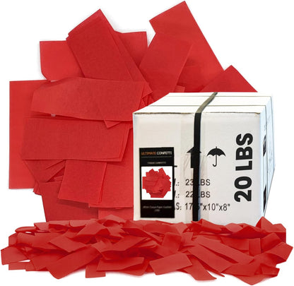 Ultimate Confetti, Multicolor Biodegradable Confetti - Rectangular Fluttering Tissue Paper Confetti for Cannon and Launcher use - Best for Holidays, Birthday, Wedding, and Parties - 1 lb, 16 oz