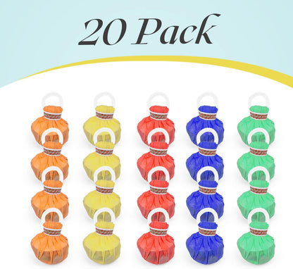 10Pack Colorful Streamer Poppers, No Mess Multi-Color Paper Crackers, Hand Throw Confetti Streamers for Birthday, Wedding, Party Celebrations