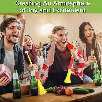 Collapsible Stadium Horn Noise Maker 24 Inch Vuvuzela Plastic Trumpet Horn Blow Horns Noisemakers for Sporting Events Graduation Games School Sports Party Supplies Favors Accessories
