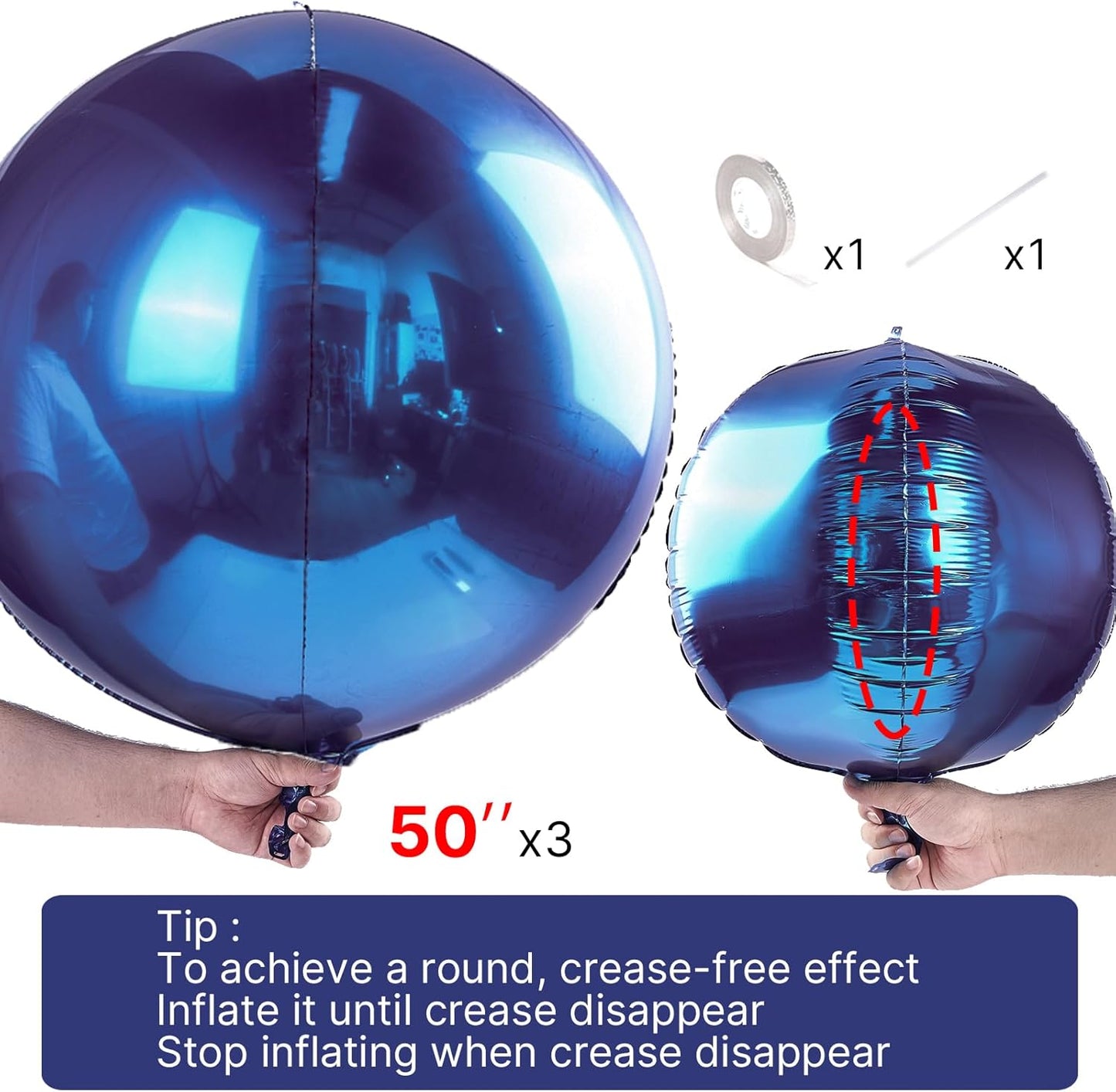 PartyWoo Metallic Gold Foil Balloons 20pcs Different Sizes Pack of 22 15 10 Inch Large Round Foil 4D Inflatable Mirror Ball Mylar Balloons for Graduation Birthday Baby Shower Party Decorations