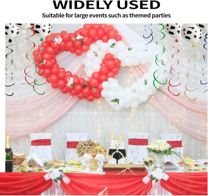 30 Pieces Hanging Swirl Party Decorations Foil Decorations Ceiling Swirl Spiral Hanging Plastic Streamer for Ceiling Birthday Graduation Wedding Celebration Baby Shower Party Supply (Black)
