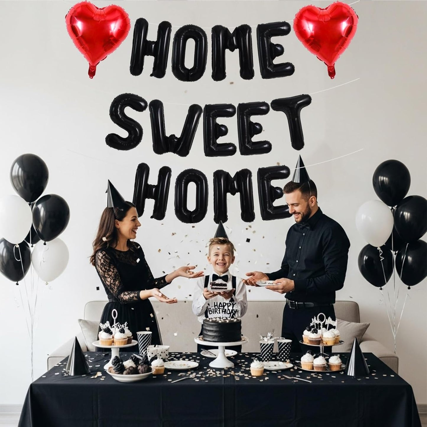 TONIFUL 16 Inch Cream White HOME SWEET HOME Letter Balloon,Decoraction for Housewarming, New Home Parties and Homecoming Celebrations,Ivory White Balloon Banner for Welcome Sign and Party Supplies