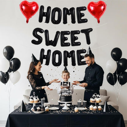 TONIFUL 16 Inch Cream White HOME SWEET HOME Letter Balloon,Decoraction for Housewarming, New Home Parties and Homecoming Celebrations,Ivory White Balloon Banner for Welcome Sign and Party Supplies