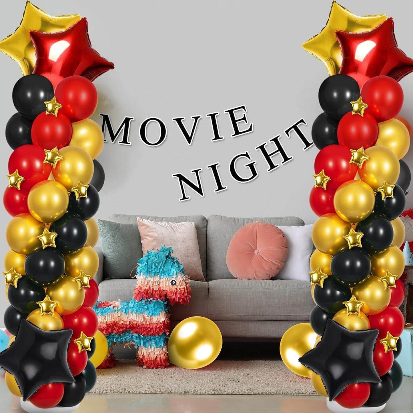 2 Sets Graduation Balloon Column Stand Kits with Balloons 2026 Grad Themed Decoration Navy Blue Balloon Tower Stand Kit for Grad High School & College Celebration Party Decor