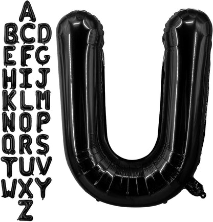 40 Inch Black Letter A Balloons, DIY Phrase Foil Alphabet Letter A Balloons DIY Word A Banner for Birthday Anniversary Celebration Graduation Party Supplies Decoration