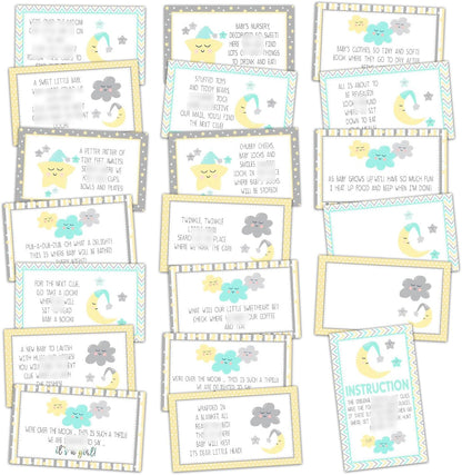Birthday Treasure Hunt Clue Cards, Cake Scavenger Hunt Game, Set of 19 Cards and 18 Envelopes, Indoor Ourdoor Birthday Party Activities Celebration Game, Birthday Party Decorations - SR7