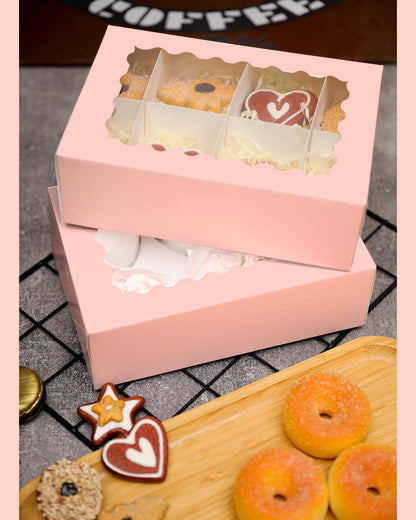 qiqee White 6 Cupcake Boxes with Window Auto-pop up 30 Packs Cupcake Box 9.4"x6.1"x3.3" Bakery Boxes For Cupcakes Carrier, Cupcake Containers