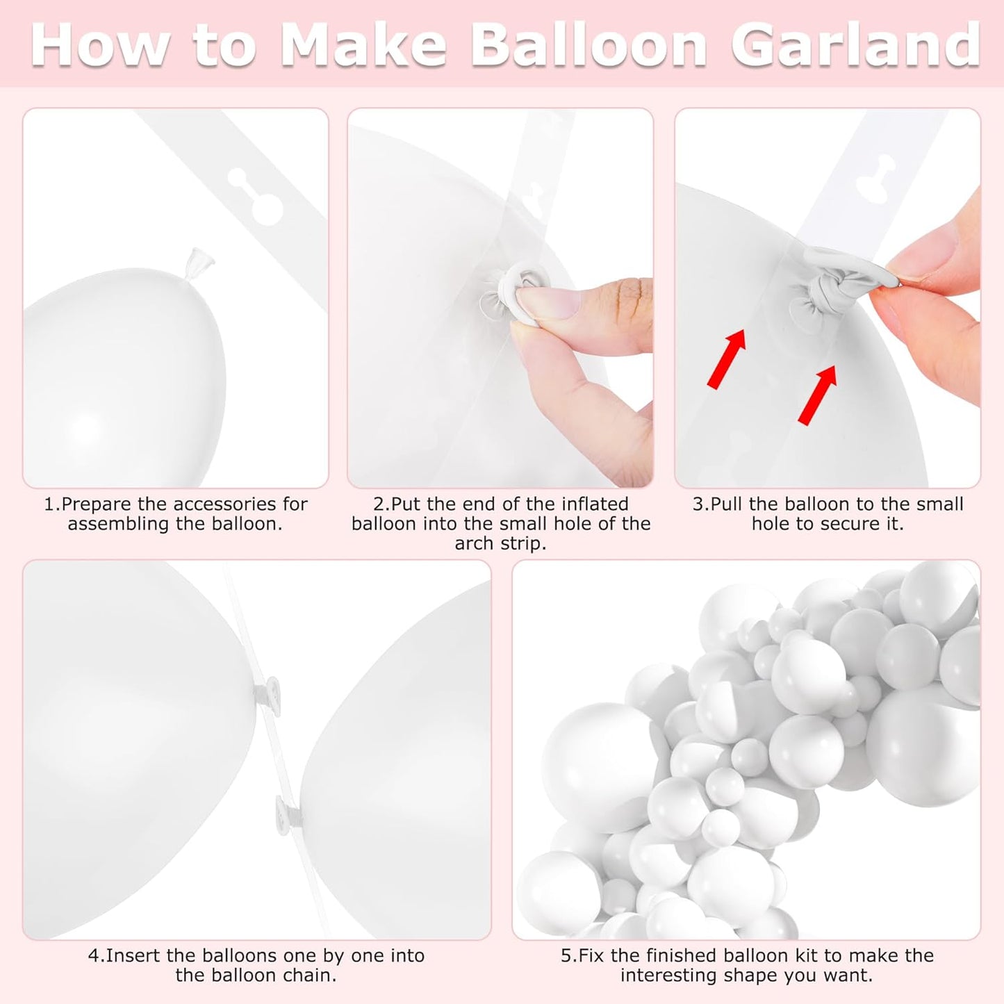 Amandir 153pcs White Sand Balloons Arch Garland Kit Different Sizes 18 12 10 5 Inch Cream Beige Sand White Latex Balloon for Birthday Boho Neutral Baby Shower Wedding Anniversary Party Decorations