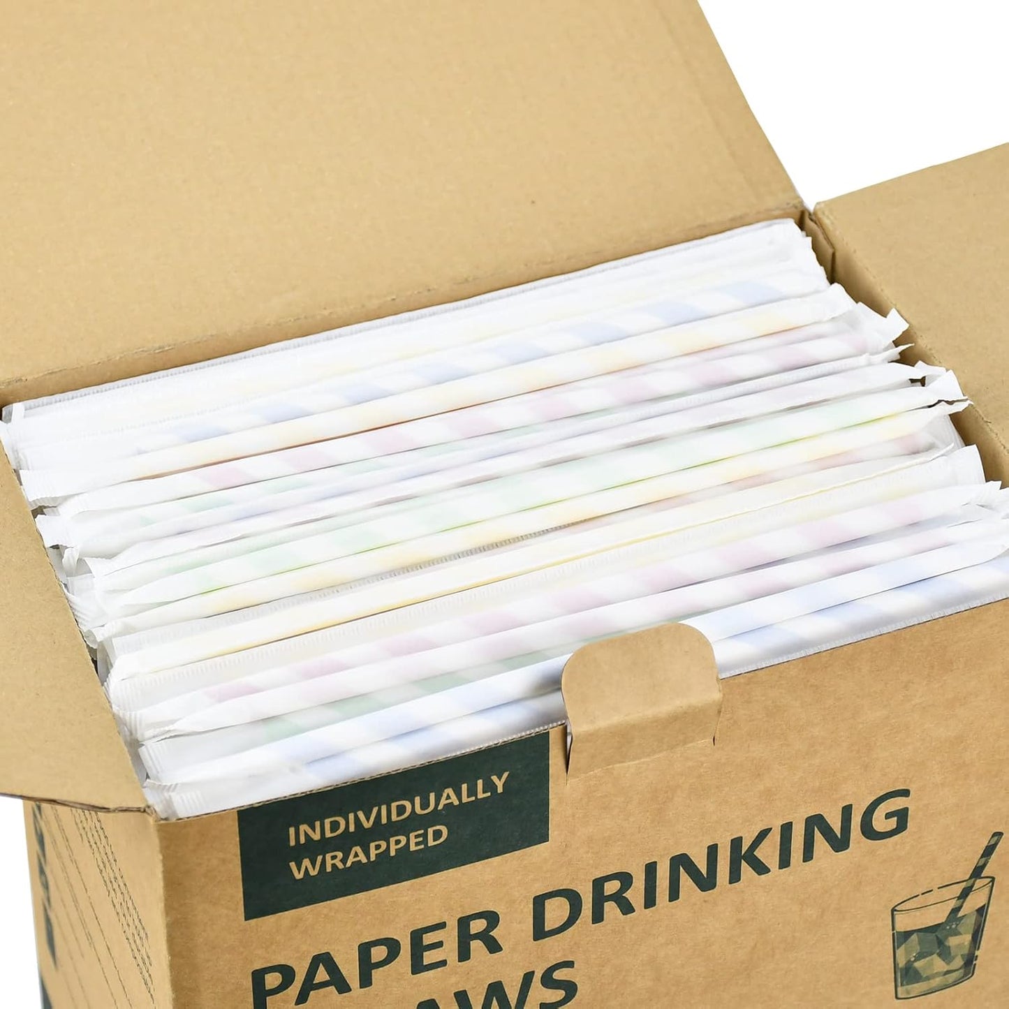 Black Paper Straws 1000 Count - 7.75" x 0.24", 100% Biodegradable & Compostable, Disposable Drinking Straws Bulk - Cocktail, Bars, Restaurants