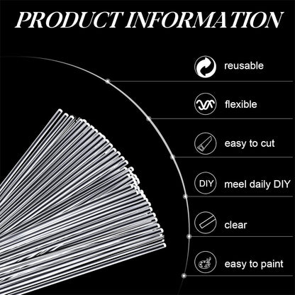 Zopeal 200 Pcs Acrylic Lollipop Sticks Clear Cake Pops Rods Cake Topper Candy Cupcake Treat Stick for Wedding Chocolate Cookie Dessert Handmade DIY Crafts Party Decor Gardening(6 x 0.12 Inches,Clear)