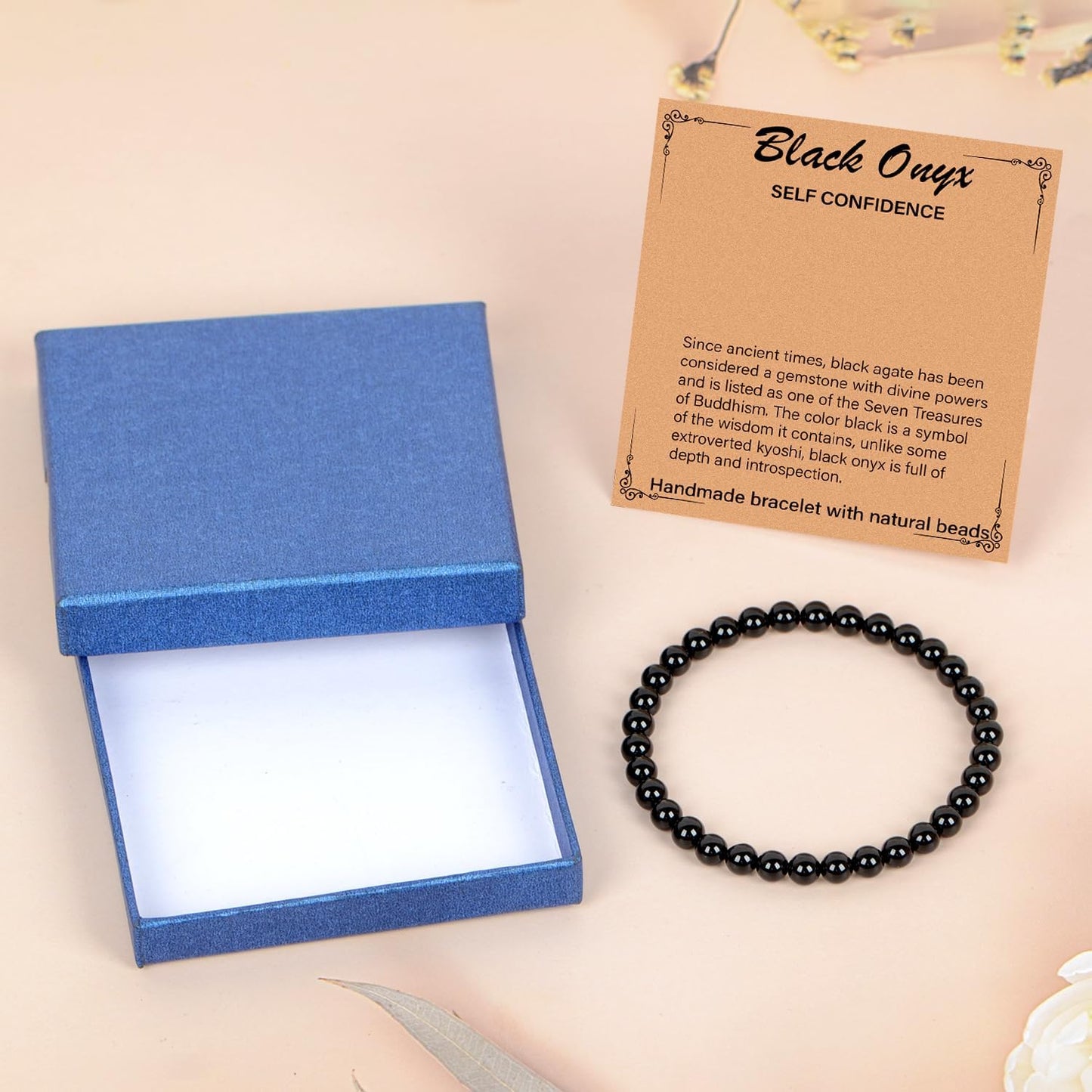 LPBeads Handmade Natural Gemstone Stretch Elastic Bracelet Healing Crystal Round Stone Beads Jewelry Gifts for Women Men