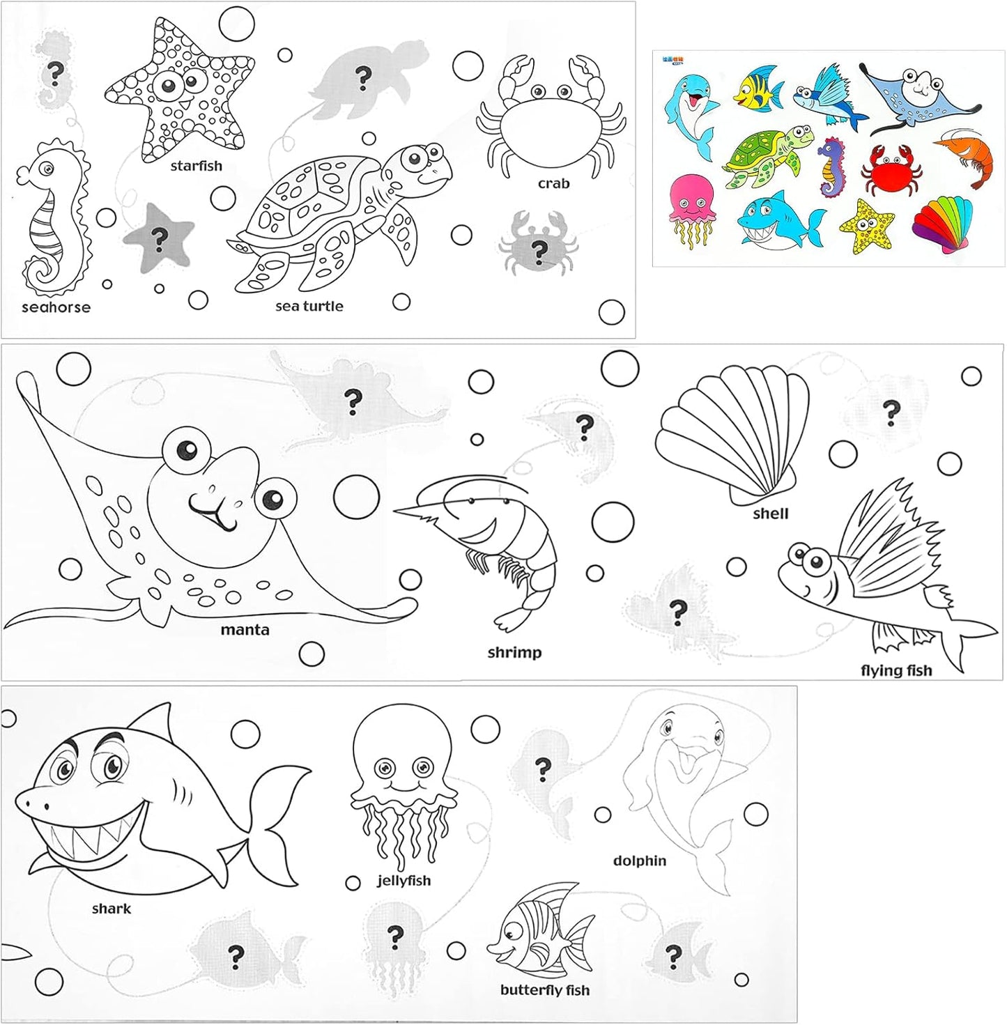 2PCS Children's Drawing Roll, Coloring Paper Roll for Kids Gift, 120 * 11.8 Inches DIY Painting Drawing Paper Roll, Sticky Drawing Paper Roll, Early Educational Toys for Kids (Animal World)
