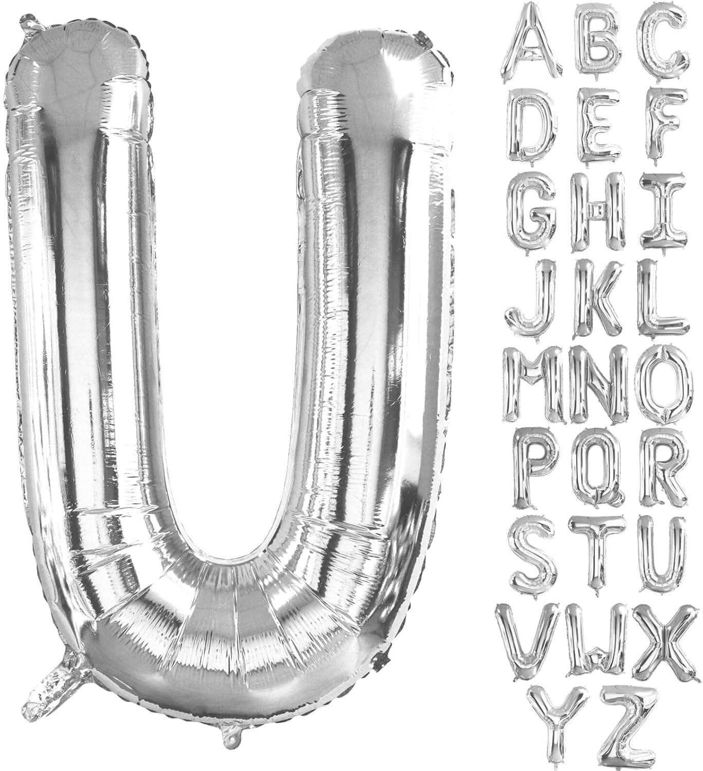 Lovoir 40 Inch Large Silver Letter M Balloons Big Size Jumbo Mylar Foil Helium Balloon for Birthday Party Celebration Decorations Alphabet Silver M