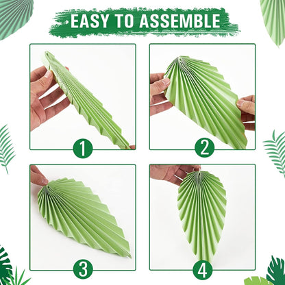 Easy Joy Paper Leaves Decorations for Wall Paper Fans Classroom Decoration Leaves Backdrop Decor Wall Decor,Set of 9