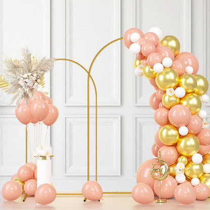 2 Pack Arch Backdrop Stand (7.2FT/6FT), Balloon Arch Stand, Metal Background Arch Stand, Backdrop Arch Frame, Wedding Arch for Backdrop
