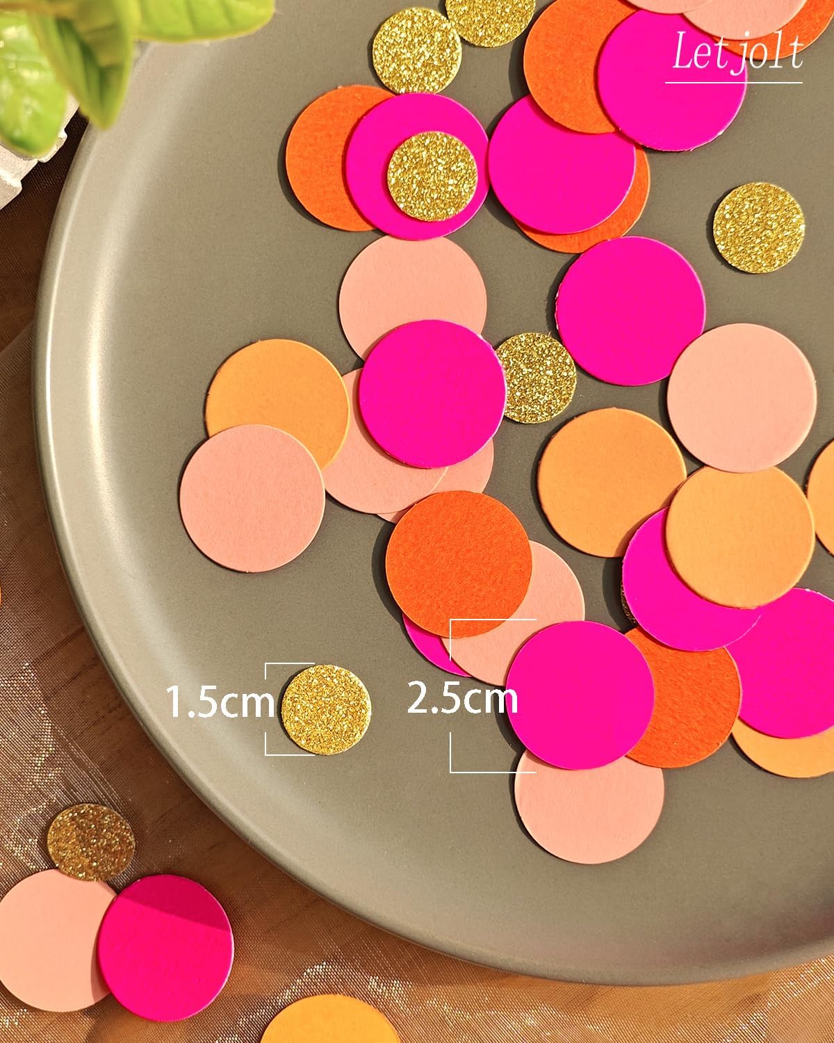 Green Confetti Glitter Golden Greenery Scatter Table Decoration Surprise Paper Craft Anniversary Supplies Birthday Party Bridal Baby Shower Party Wedding Gift Circle Dots Decor 100 Pcs