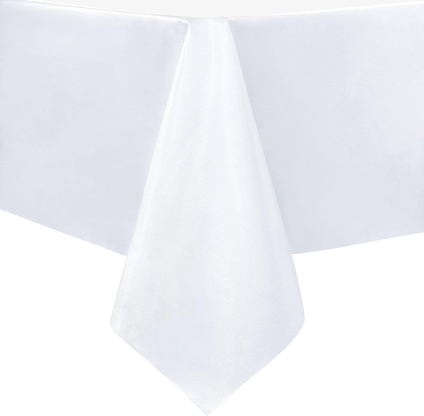 sancua Clear Plastic 100% Waterproof Tablecloth - 54 x 78 Inch - Vinyl PVC Rectangle Table Cloth Protector Oil Spill Proof Wipe Clean Table Cover for Dining Tables, Parties & Camping, Crystal Clear