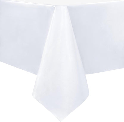 sancua Clear Plastic 100% Waterproof Tablecloth - 54 x 78 Inch - Vinyl PVC Rectangle Table Cloth Protector Oil Spill Proof Wipe Clean Table Cover for Dining Tables, Parties & Camping, Crystal Clear