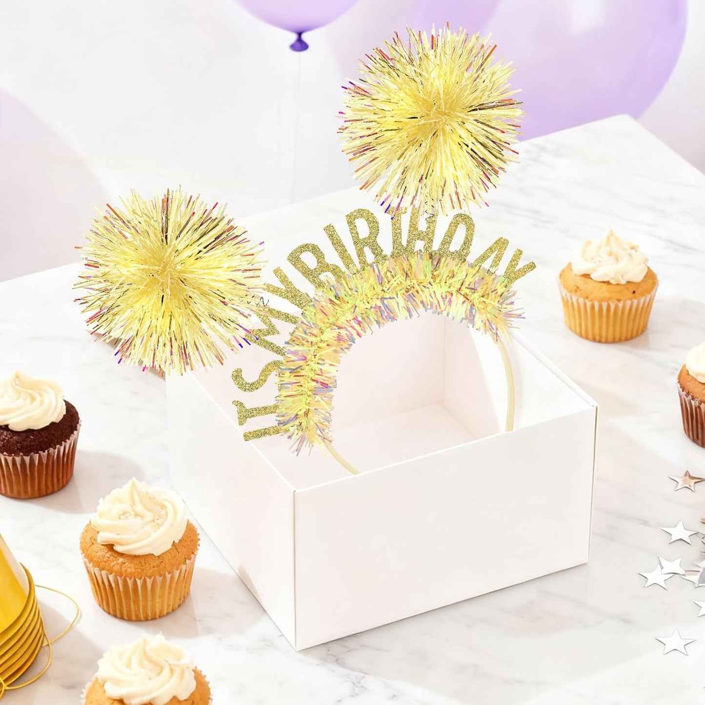 CAVETEE Happy Birthday Crown and Tiara for Women & Girls Party Decorations Gifts