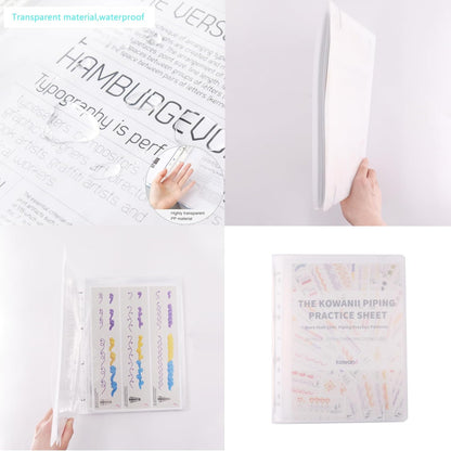 Piping Tips Practice Board Guide Paper Sheets 250+ Cake Decorating Tips Techniques Tutorial Patterns 74 Sheets/Set